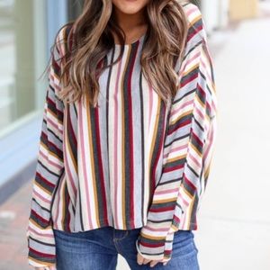 Boutique find striped sweater!